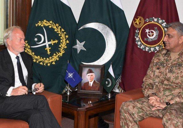 NATO SCR, Gen. Bajwa discuss Afghan peace process