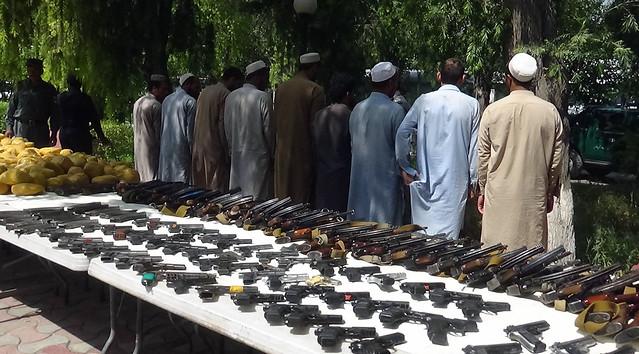 Nangarhar police capture weapons