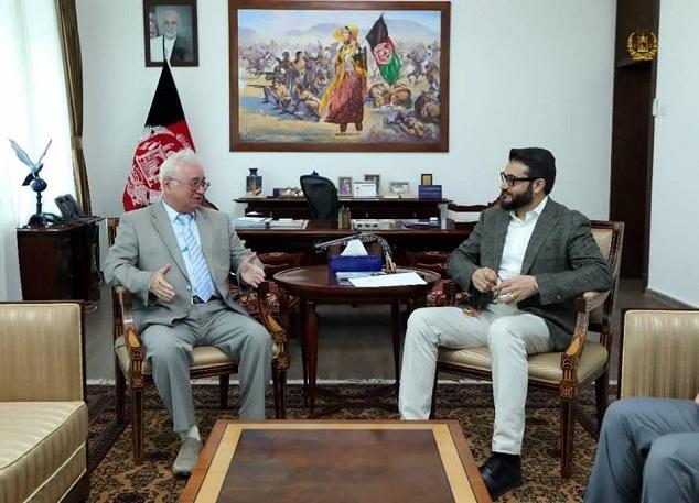 Mohib, Russian envoy discuss mutual ties, Ufa meet