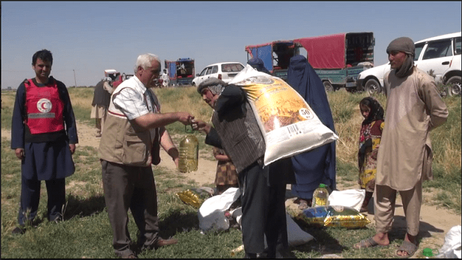 برای ۵۰۰ خانوادۀ نیازمند در جوزجان مواد خوراکی توزیع شد