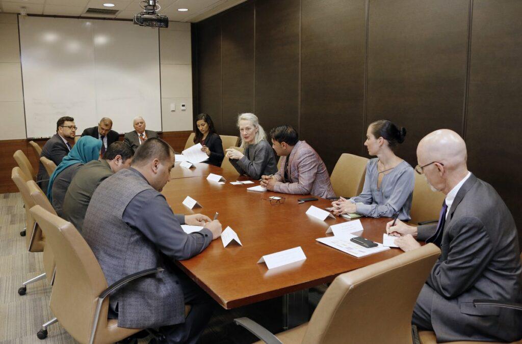 US diplomat, IEC members talk poll preparations