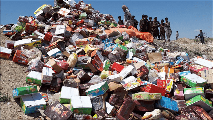 بیش از ۲۲ تُن مواد خوراکی تاریخ گذشته در فاریاب حریق گردید