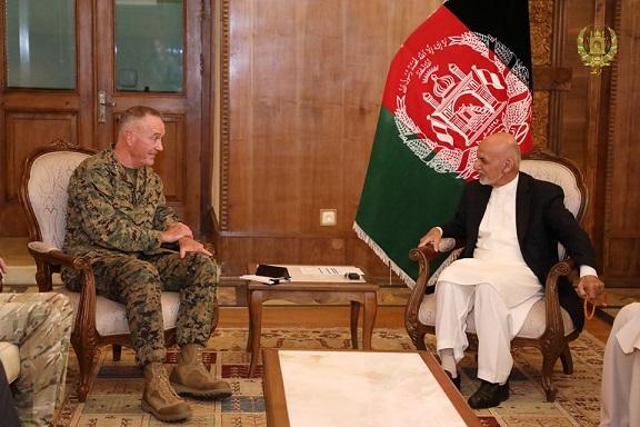 Ghani, Gen. Dunford talk peace process, anti-terror fight