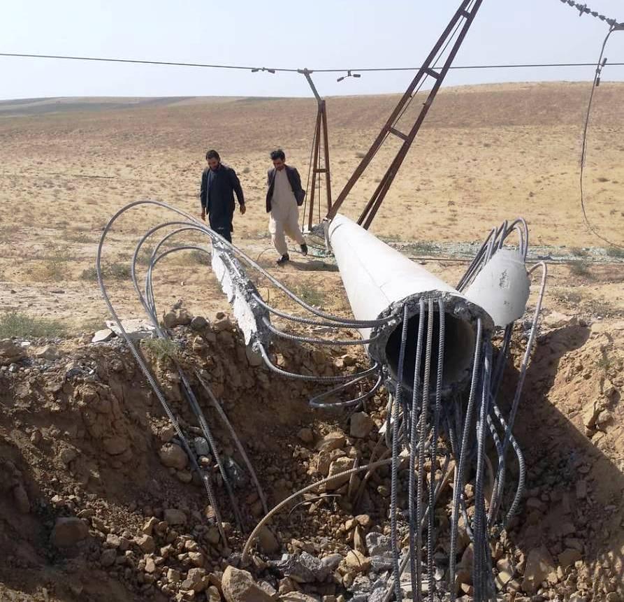 Herat power pylons blown up for 6th time in a year