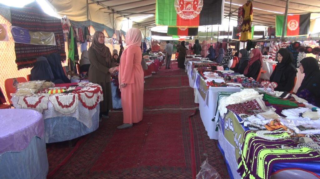 Rural women display handicrafts at Balkh show