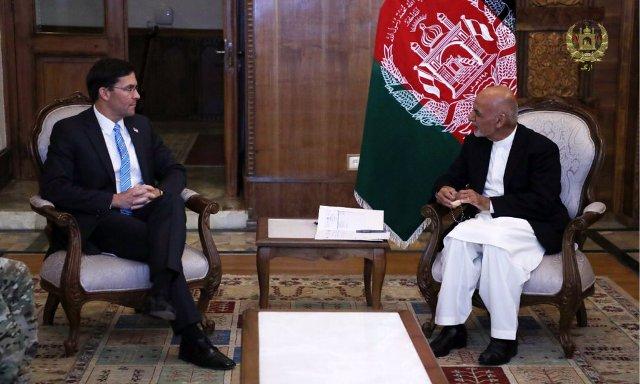 Ghani, Pentagon chief discuss war on terror