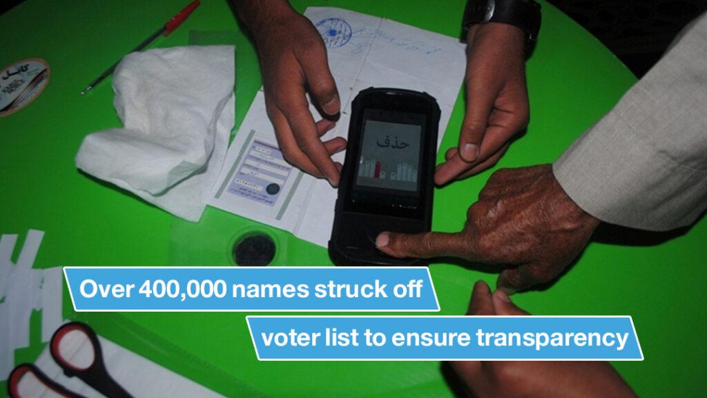 Over 400,000 names struck off voter list to ensure transparency