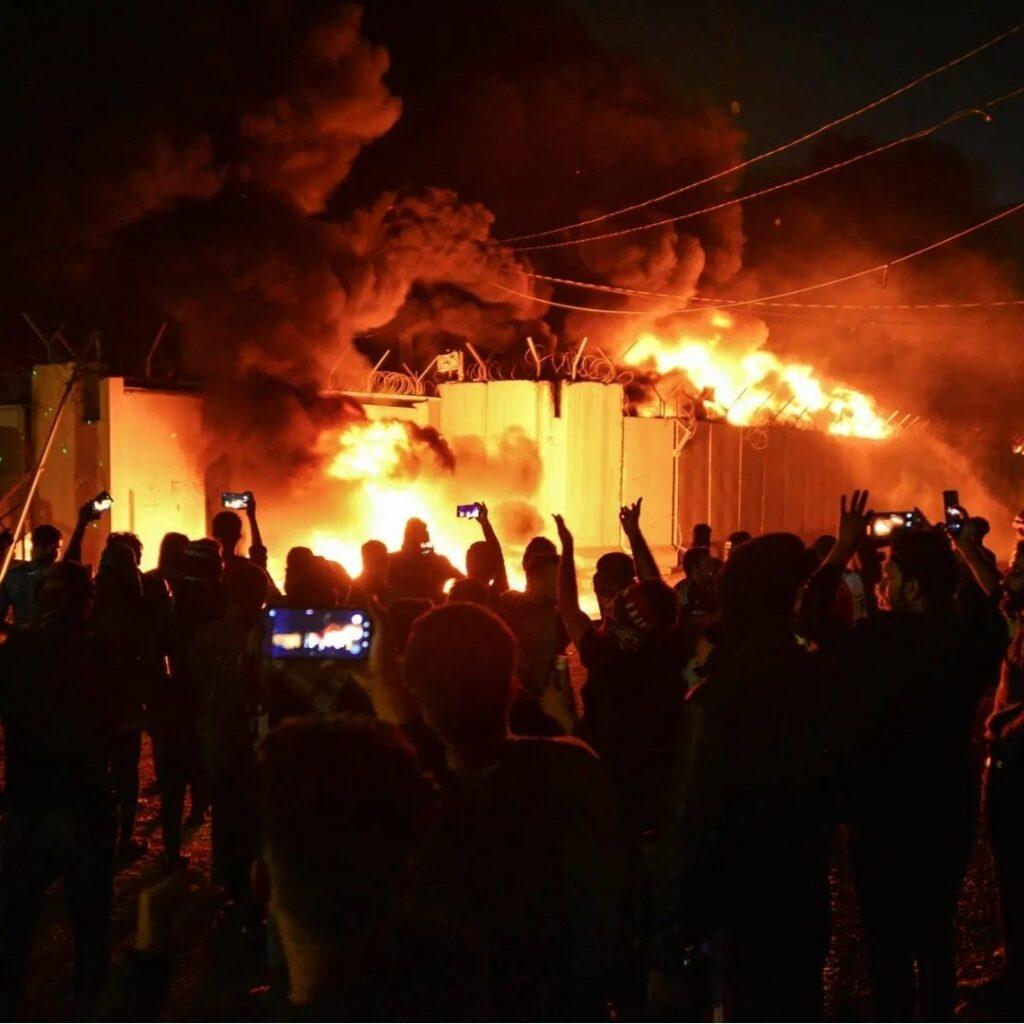 Protesters burn down Iranian consulate in southern Iraq