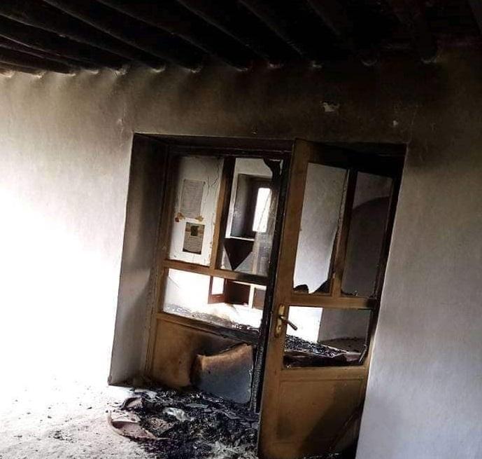 د لوګر په بره کي برک کې یو جومات سوځول شوی