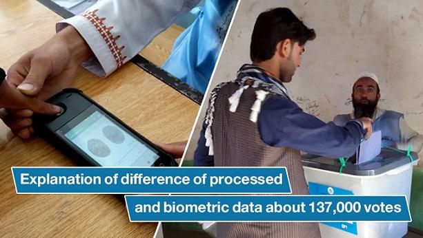 Explanation of difference of processed and biometric data about 137,000 votes