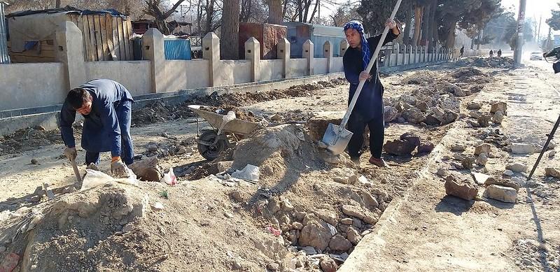 Road being constructed in Pul-i-Khumri
