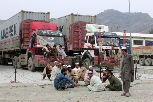 Afghan cargo trucks