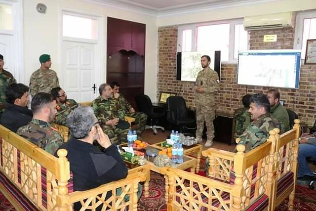 Security officials during a meeting