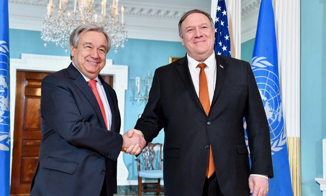 UN chief, Pompeo talk political settlement in Afghanistan