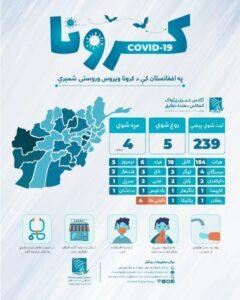 ٤١واقعۀ مثبت ويروس کرونا درهرات ودو واقعه درکابل ثبت گرديد