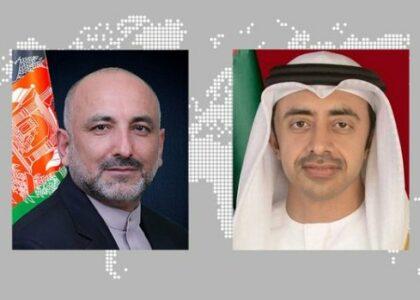 Afghan, UAE FMs discuss war on COVID-19