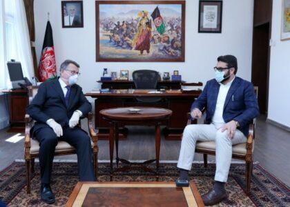 Mohib talks peace with Russian, Germany envois