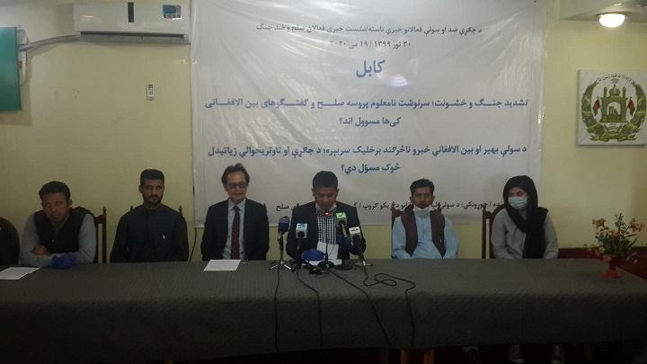 شدت جنگ در افغانستان، فعالان صلح را نگران ساخته اند