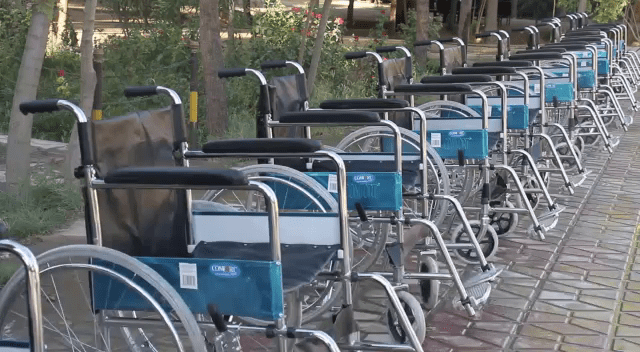 Jawzjan disabled distributed Turkey-funded wheelchairs