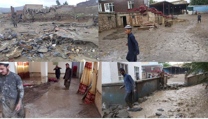 7 people injured, tens of homes destroyed in Maidan Wardak flood