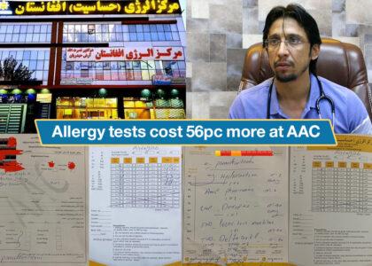 Allergy tests cost 56pc more at AAC