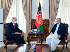 Atmar, Wilson confer on Doha peace dialogue
