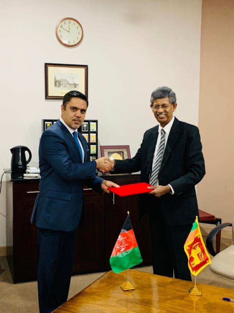 د افغانستان او سريلانکا سوداګرۍ خونو ترمنځ هوکړه ليک لاسليک شو