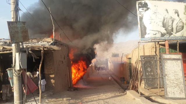 آتش سوزی در یک چوب فروشی در سمنگان حدود دو میلیون افغانی خساره وارد کرد