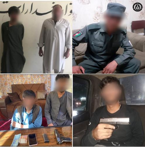 پنج سارق مسلح ويک افسرپوليس به اتهام اخاذى درشهرکابل بازداشت شدند