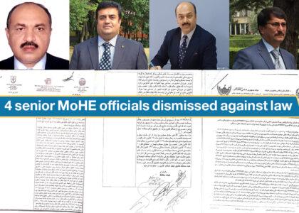4 senior MoHE officials dismissed against law