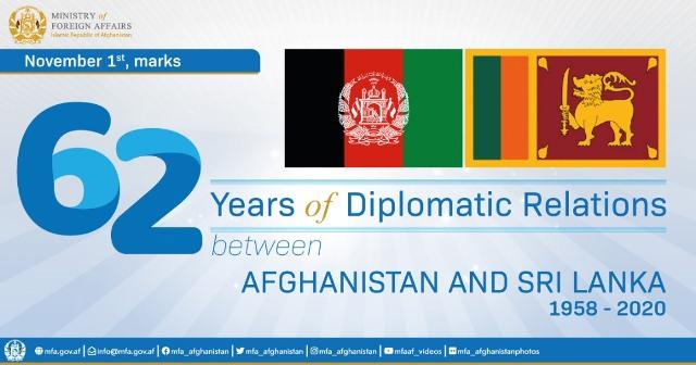Kabul, Colombo celebrate 62 years of ties