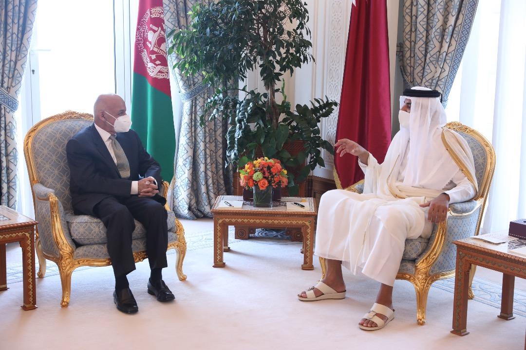 امیر قطر و اشرف غنی