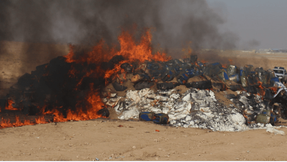 حریق مواد مخدر،هرات