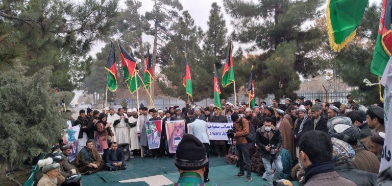 بلخ کې لاریون کوونکو د جرمونو د مخنیوي غوښتنه وکړه