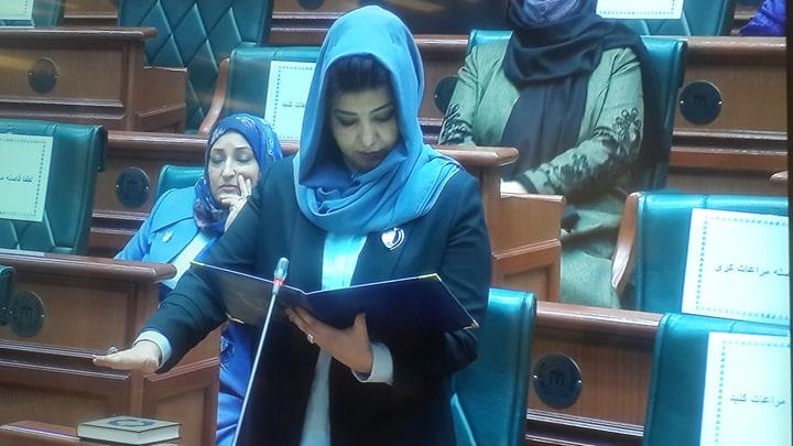 Rahila Dostum sworn in as Meshrano Jirga member