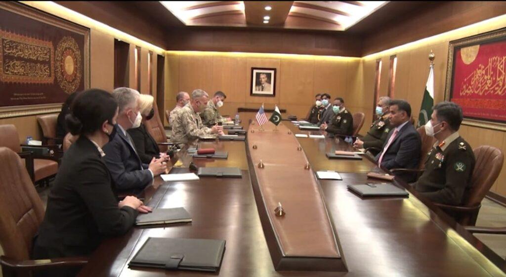Bajwa, McKenzie talk Afghan peace, regional security