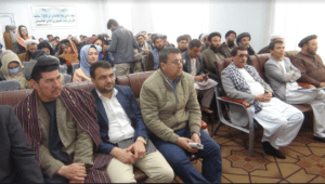 در یک همايش مردمی در جوزجان بر آتش بس فوری و صلح تاکید شد