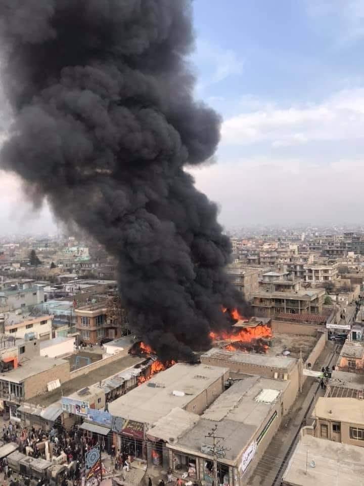 Kabul cloth store fire causes financial losses