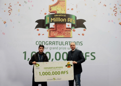ETISALAT GIVES AFN1,000,000 TO THE LUCKY WINNER