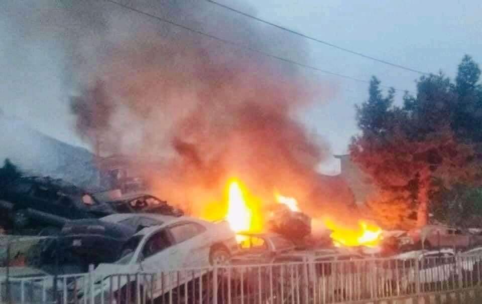 4 vehicles torched in fire at Baghlan traffic department