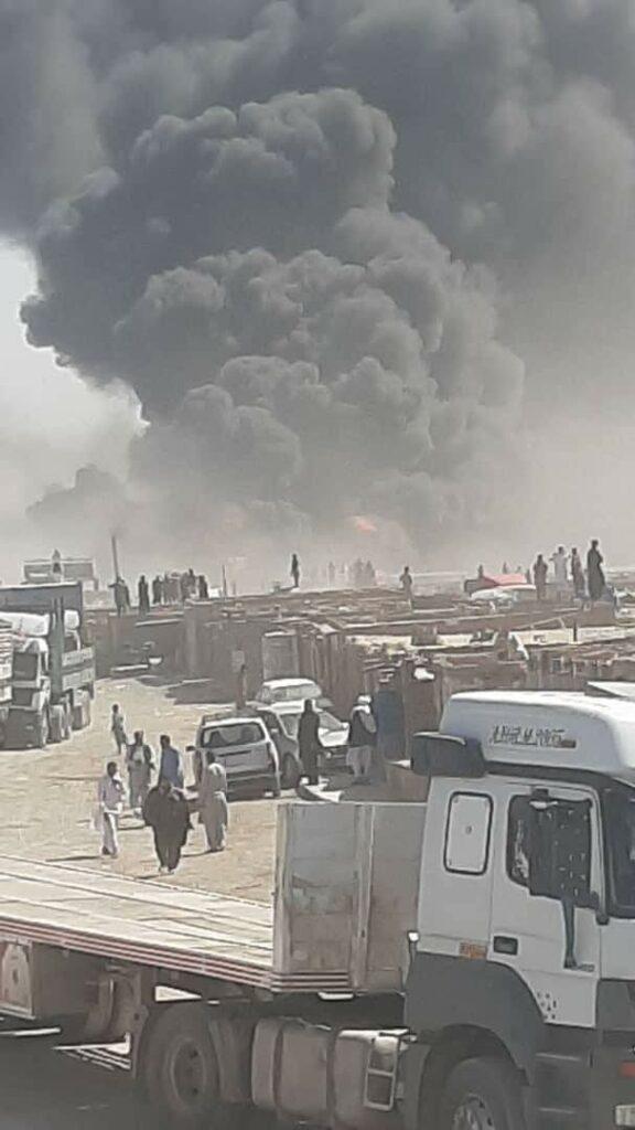 Sheikh Abu Nasar Farahi port caught fire for a second time