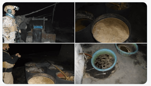 یک کارخانۀ مواد مخدر در ولایت ننگرهار تخریب شده است
