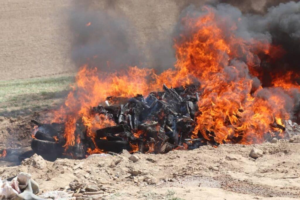 Over 1 ton of narcotics torched in Sar-i-pul