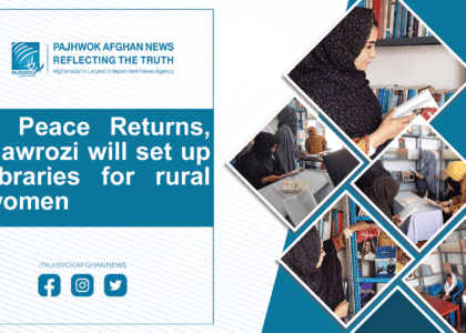 If peace returns, Nawrozi will set up libraries for rural women