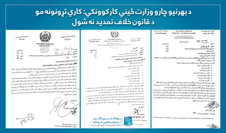 د بهرنیو چارو وزارت ځیني کارکوونکي: کاري تړونونه مو د قانون خلاف تمدید نه شول