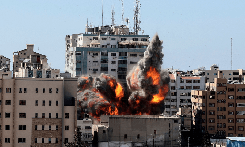 اسرائیل، ساختمان رسانه های بین المللی در غزه را هدف حملۀ راکتی قرار داد