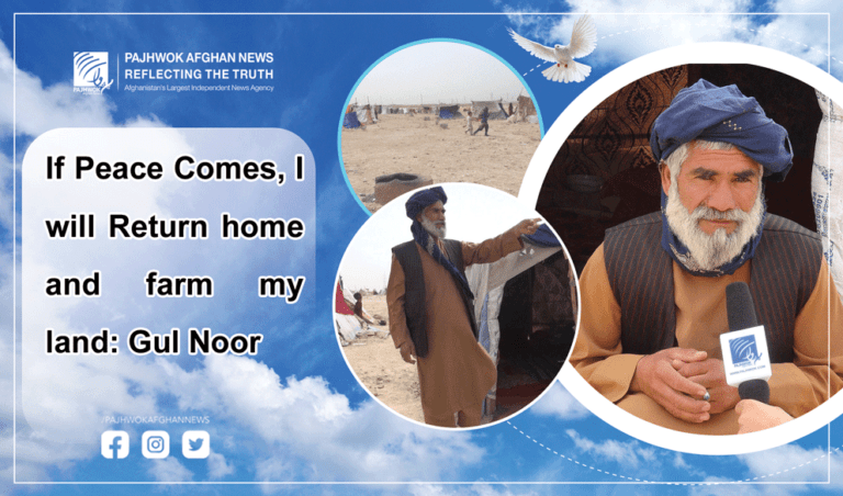 If peace comes, I will return home and farm my land: Gul Noor