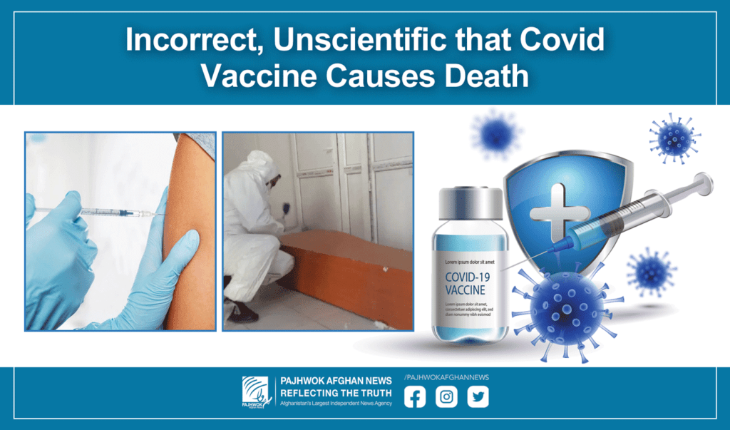 Incorrect, unscientific that Covid vaccine causes death