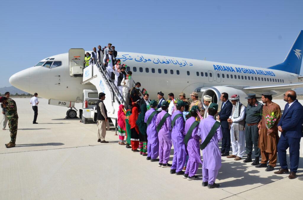 First flight from UAE lands at Khost airport
