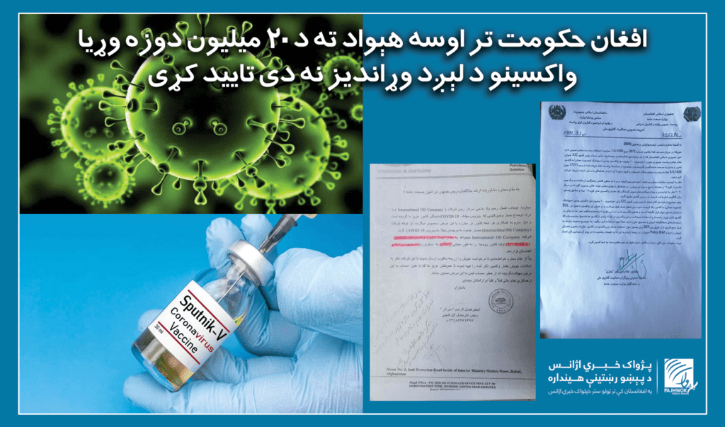 افغان حکومت تر اوسه هېواد ته د ۲۰ میلیون دوزه وړیا واکسینو د لېږد وړاندیز نه دی تایید کړی